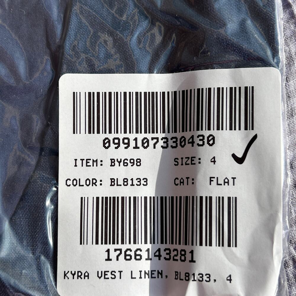 J Crew Slim Fit Linen Vest 4 Navy Blue - Picture 4 of 4
